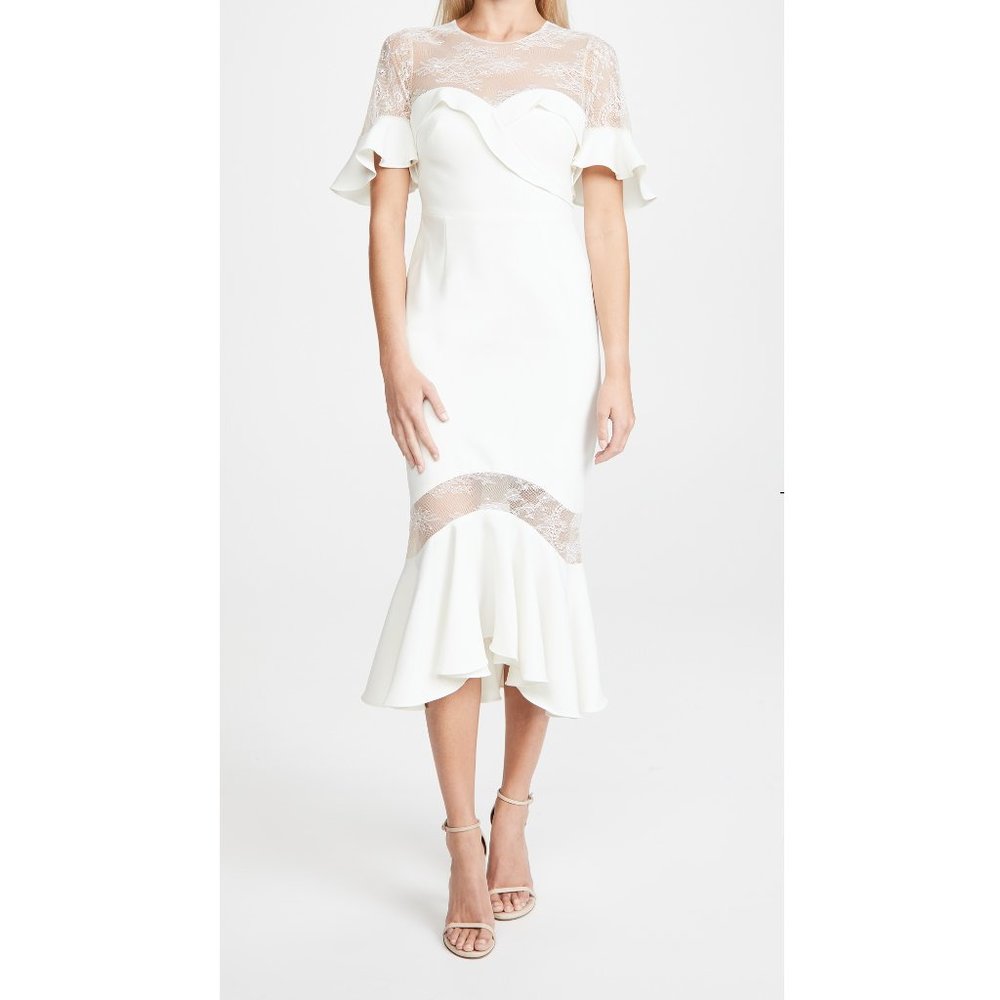 NWT Marchesa Notte White Midi Dress $595